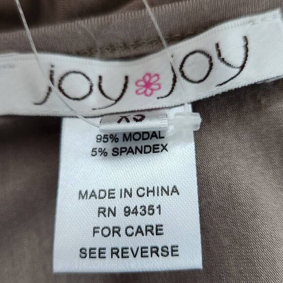 Joy Joy Taupe Oversized Tunic NWT Size XS Tan V-Neck Tunic - Picture 6 of 10